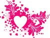 heart and swirls grapic
